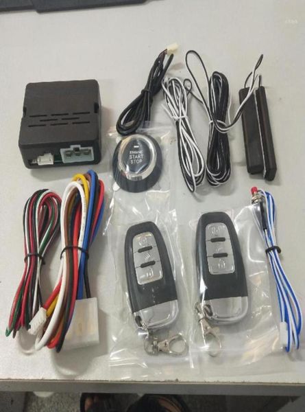 Système de sécurité de démarrage d'alarme de voiture universel, 12V, 8 pièces, Induction PKE, antivol, bouton poussoir d'entrée sans clé, télécommande Kit15283790