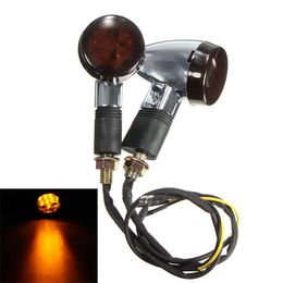 12V Universele Schedel Turn Signal Indicator Amber Gloeilamp Motorfiets Motorfiets