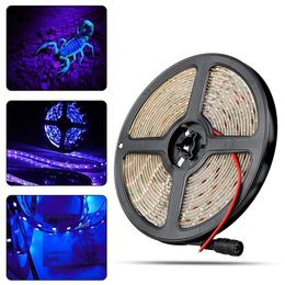 12V UV Strip Light Ultraviolet 395-400nm Blacklight 2835 SMD 60LED / M Waterdichte Tape Lamp voor DJ Fluorescentiepartij