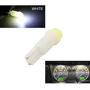 12V blanco Mini 3D T5 73 74 2721 bombillas LED Super brillante COB Chips lámpara para luces de instrumentos de salpicadero de coche