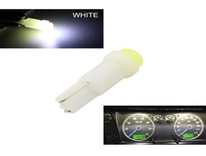 12V witte mini 3D T5 73 74 2721 LED -lampen super heldere cob chips lamp voor auto -dashboard instrumentverlichting8900985