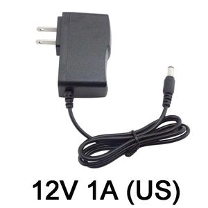 12V1A New AC 100V-240V Converter power Adapter DC 12V 1A 1000mA Power Supply EU Plug DC 5.5mm x 2.1mm US EU Plugs Connector For LED Straps CCTV Cam