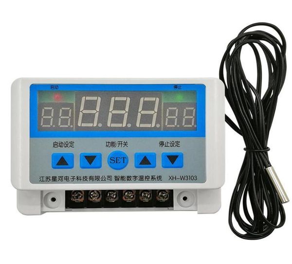 Contrôleur de température numérique 12V24V 6600W, 30A, interrupteur de commande de Thermostat, sonde avec capteur étanche, télécommande thermostatique2997673