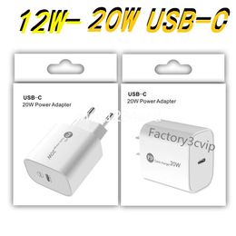 Adaptateur secteur USB type-c PD 12W 20W, chargeur mural US Eu, adaptateurs pour IPhone 11 12 13 14 Pro Max Samsung avec boîte M1
