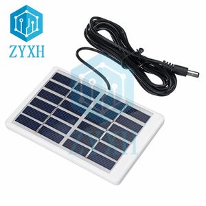 12W Panneau solaire 6V 5521 Port Port Portable Polycristalline Plaque de chargeur de silicium Batterie Banque de puissance Power Bank Charge 240430