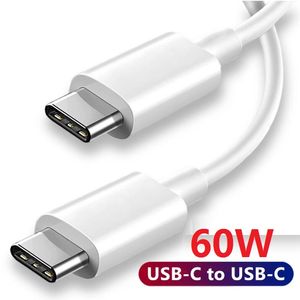 Câble de charge rapide 60W 3A 12W Type c à Type c PD câbles USB C 1M 2M 6FT pour téléphone Android Samsung S20 S22 Huawei Xiaomi