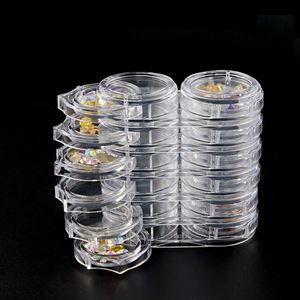 Nail Art Tools Poeder Strass Lege Opslag Pot Box Case 6 Laag 12 Raster Verwijderbare Plastic Nail Art Organizer