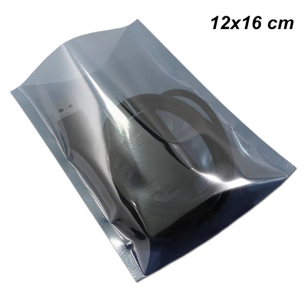 12x16 cm Open Top Anti-Static Poly Vacuum Heat Seal Storage Bag Anti Static Electronics Heat Seal Pochette d'emballage Disque dur Plat Câble USB Sac