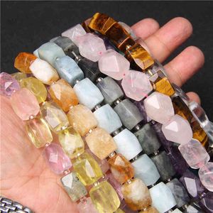 12x16mm Natuurlijke Labradoriet Tiger Eye Raw Quartz Crystal Losse Gem Stone Kralen Voor Handgemaakte DIY Sieraden Maken