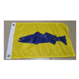 12x18Inch Custom Yellow Double Sided Boat Flags, 30x45cm Alle landen Polyester Festival Decoratie, Dubbele Stiksels, Drop Shipping