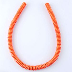 Cuentas espaciadoras de ábaco de piedra turquesa sintética blanca y naranja de 12x3mm para hacer pulseras de joyería BY927