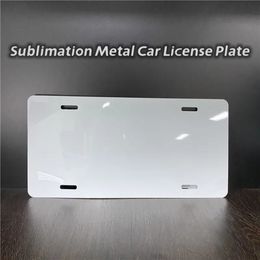 12x6inches Sublimatie metalen auto kentekenplaat warmteoverdracht blanco verbruiksartikelen printen diy aluminium plaat A0117