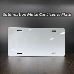 12x6 pulgadas Sublimación CAR METAL Licenciatura Transferencia de calor Consumibles En blanco Impresión Placa de aluminio de bricolaje BB0129