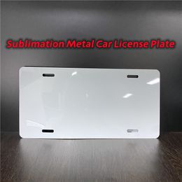 12x6inches Sublimatie metalen auto kentekenplaat warmteoverdracht blanco verbruiksartikelen printen diy aluminium plaat