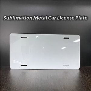 12x6inches Sublimatie metalen auto kentekenplaat warmteoverdracht blanco verbruiksartikelen printen diy aluminium plaat 0110
