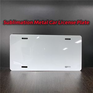 Plaque d'immatriculation de voiture en métal par Sublimation 12x6 pouces, transfert de chaleur, consommables vierges, impression, plaque en aluminium pour bricolage