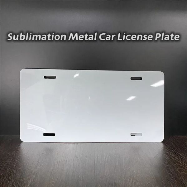 12x6 pouces Sublimation plaque d'immatriculation de voiture en métal transfert de chaleur consommables vierges impression bricolage plaque d'aluminium 0110