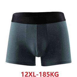 12XL 185kg estate uomo taglie forti Boxer Traspirante morbido oversize Intimo cotone Boxer elasticità foro sciolto 7XL 8XL 9XL 66 68 70 H1214