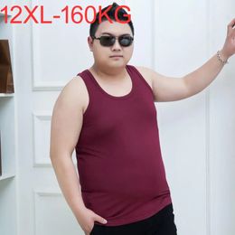 Top de 12xl Men 10xl Mens Sweat Big Taille Vest Summer Super Large Sans manches Modal Underseage Modal Body Bodybuilding Workout 240329