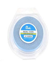 12 yardas 08 cm Piel azul Safe Strong Hold Water Adhesive Cape Roll para extensiones de cabello de cinta5189870