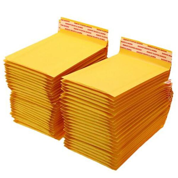 13*15 cm Kraft bulle enveloppes papier emballage sacs rembourré Mailers paquet bulles enveloppe courrier sac de rangement