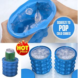 13.2 * 14.1 cm Ice Cube Maker Genie The Revolutionaire Ruimtebesparing Ice Cube Maker Keuken Gereedschap Wijnsap Koelers Gratis DHL