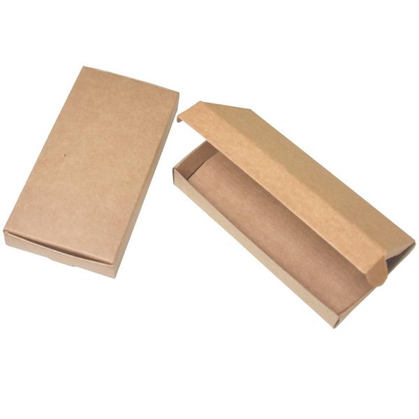 13 3 6 8 1 8cm Brown Craft Paper Gift Box Wishes Card Cartes de visite Paquet Boîtes en papier Bonbons Bijoux Nourriture Boîte en carton 50pcs l225P