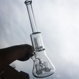Tubos de agua de vidrio de color transparente de 13,5 pulgadas Stystem reciclador de globo con recipiente de vidrio Dab Rig Tubo de vidrio Accesorio de humo
