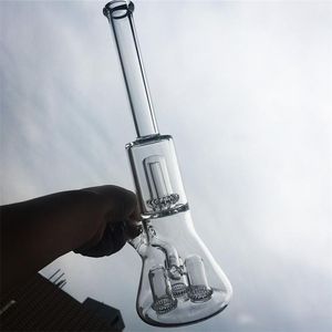 13.5 Inch Clear Kleur Glas Waterleidingen Globe Recycler Stystem met Glazen Kom Dab Rig Glazen Pijp Rook Accessoire