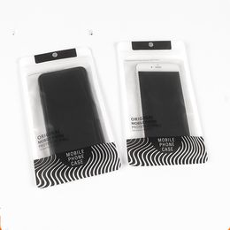 13,5 x 24 cm grote plastic zak voor mobiele telefoon lederen hoes met ritssluiting, verpakkingstassen AS318