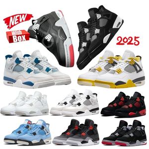 Military Blue 4s Oxyding Green 4 UNC UNIVERSITY BLUE 1S Chaussures de basket-ball OG Fire Red Space Jam Concord Sneakers Men Femmes avec Box 5 Raging Bull White Ciment Nouveau 2025