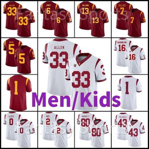 13 Caleb Williams USC Trojans voetbalshirt 33 Marcus Allen 5 Reggie Bush Troy Polamalu OJ Simpson Ronnie Lott Heren College Football Jerseys Aangepaste heren kinderen