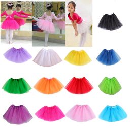 13 couleurs disponibles chérie porter bébé filles Tutu jupes en mousseline de soie bébé ballerine jupe cadeau de noël bonbons couleurs