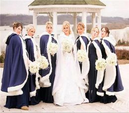 13 couleurs pas cher hiver manteau de mariée fausse fourrure enveloppes de mariage vestes à capuche pour les mariages d'hiver manteaux de mariée robes d'invité de mariage8393367