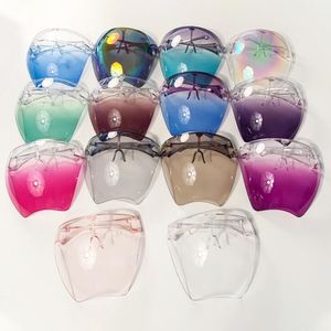 13 couleurs Face Shield Lunettes de sécurité protectrices Masques faciaux anti-spray PC Lunettes anti-buée