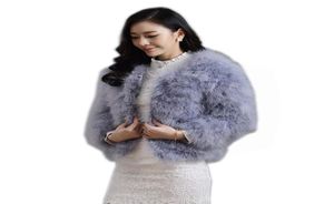 13 couleurs mode sexy autruche laine de dinde fourrure 2018 manteau laine plume fourrure courte veste angelababy 2566116