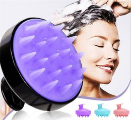 13 couleurs doux Silicone shampooing brosse cuir chevelu Massage brosses Salon de coiffure ménage bain peigne outils de coiffure 10 pièces