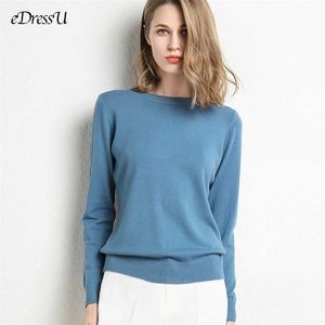 13 Couleurs Pull Femmes Pull O Cou Simple Automne Hiver Tricots Jaune Camel Chandails Coréen Casual Bureau Jumper CR-JM001 211018