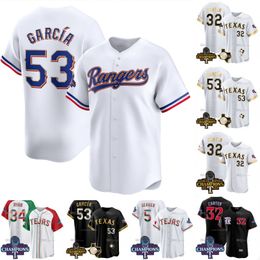 Texas Adolis Garcia Rangers Champions de la Série mondiale 2024 Maillot de la collection d'or Marcus Semien Corey Seager Josh Jung Jonah Heim Nathaniel Lowe Evan Carter Maillots