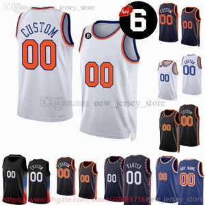 13 Evan Fournier Nueva temporada Camiseta de baloncesto impresa Julius Randle Derrick Rose RJ Barrett Obi Toppin Quentin Grimes Immanuel Quickley Jerseys 6 parche