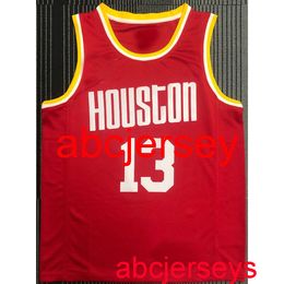13 # Harden 18 camiseta de baloncesto roja retro Bordado XS-5XL 6XL