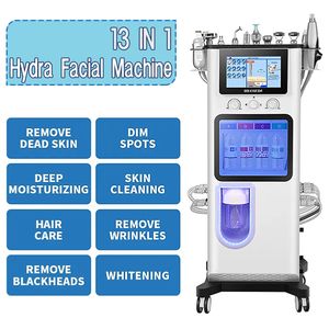 13 In 1 H2O Dermabrasie gezichtsmachine aqua gezicht schone microdermabrasie professionele zuurstof gezichtsapparatuur kristal diamant water peeling lon acne behandeling