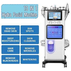 13 dans 1 Hydra Dermabrasion Rf Bio Light Spa Machine de visage d'eau Jet Hydro Diamond Périr de beauté Périphérique Retirer les points noirs rides