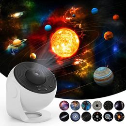 13 en 1 Starry Sky Galaxy Proyector LED Night Light Planetarium Space Lámpara de estrella para niños Regalo Decoración de juegos de juegos de dormitorio