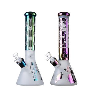 13 pouces jeu verre plus récent bécher bang narguilés tube droit gros bangs avec des conduites d'eau de pincement de glace 18mm joint huile dab rigs