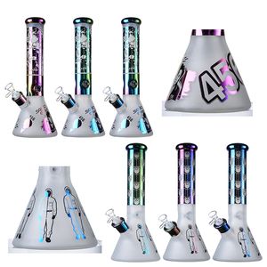 13 pulgadas Hookahs Big Bongs Glass Beaker Bong Straight Tube Oil Dab Rigs Ice Pinch 7 mm de espesor 18 mm Junta hembra con vástago difuso