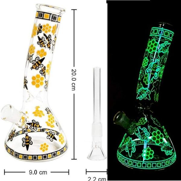 mini dirigible cohete grueso Cachimbas dentro de la tubería de agua de vidrio bong plataformas de reciclaje plataforma dab narguile perc con recipiente Tubos de quemador de aceite de vidrio pyrex de 14 mm, no, también súper fácil de limpiar