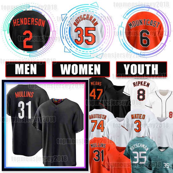 8 Cal Ripken Jr. Jersey 35 Adley Rutschman Baseball Jorge Mateo Orioles City Connect 2 Gunnar Henderson Ryan Mountcastle John Means Cole Irvin Cionel Perez Austin Hays