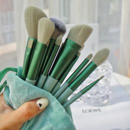 13 PCS Make -upborstels Set Eye Shadow Foundation Women Cosmetic Brush Eyeshadow Blush Powder Mending Beauty Soft Make Up Tools