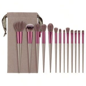 13 pièces pinceaux de maquillage ensemble ombre à paupières fond de teint femmes pinceau cosmétique fard à paupières Blush beauté doux maquillage outils sac 231220